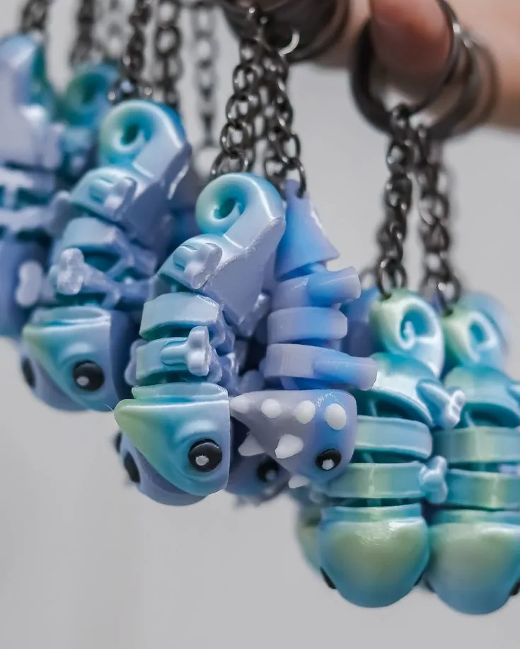 3D printed flexi keychains